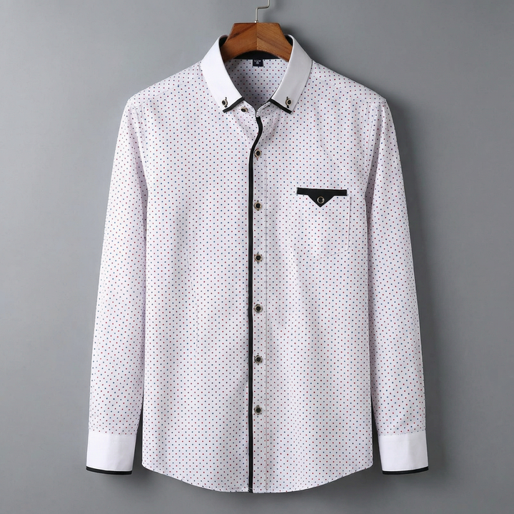 Ivy Manhattan | Patterned Shirt Contrasting Details