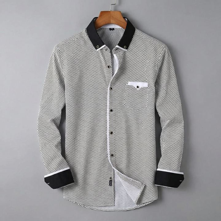 Ivy Manhattan | Patterned Shirt Contrasting Details