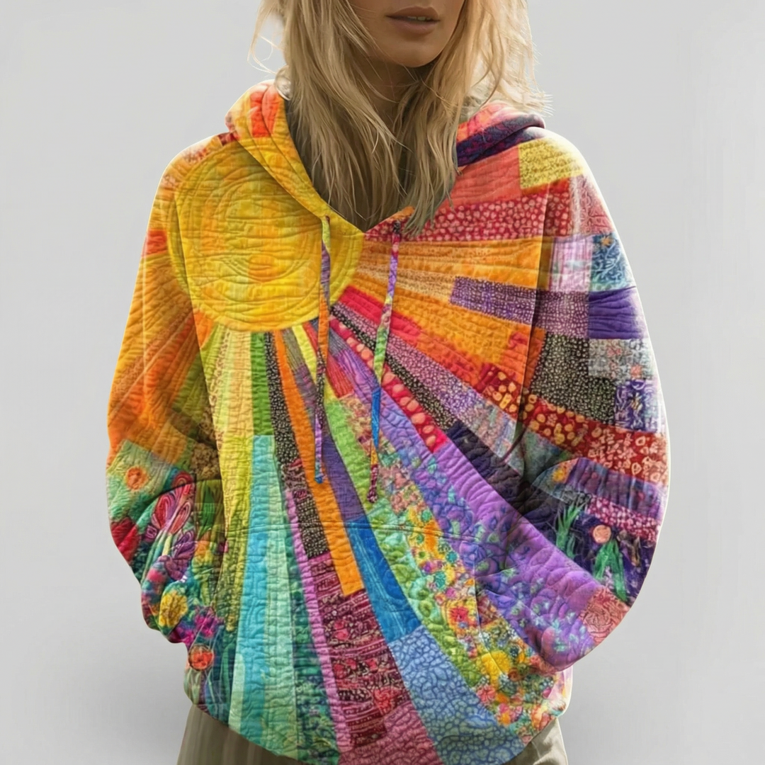 Ivy Manhattan | Multicolor Patchwork Hoodie