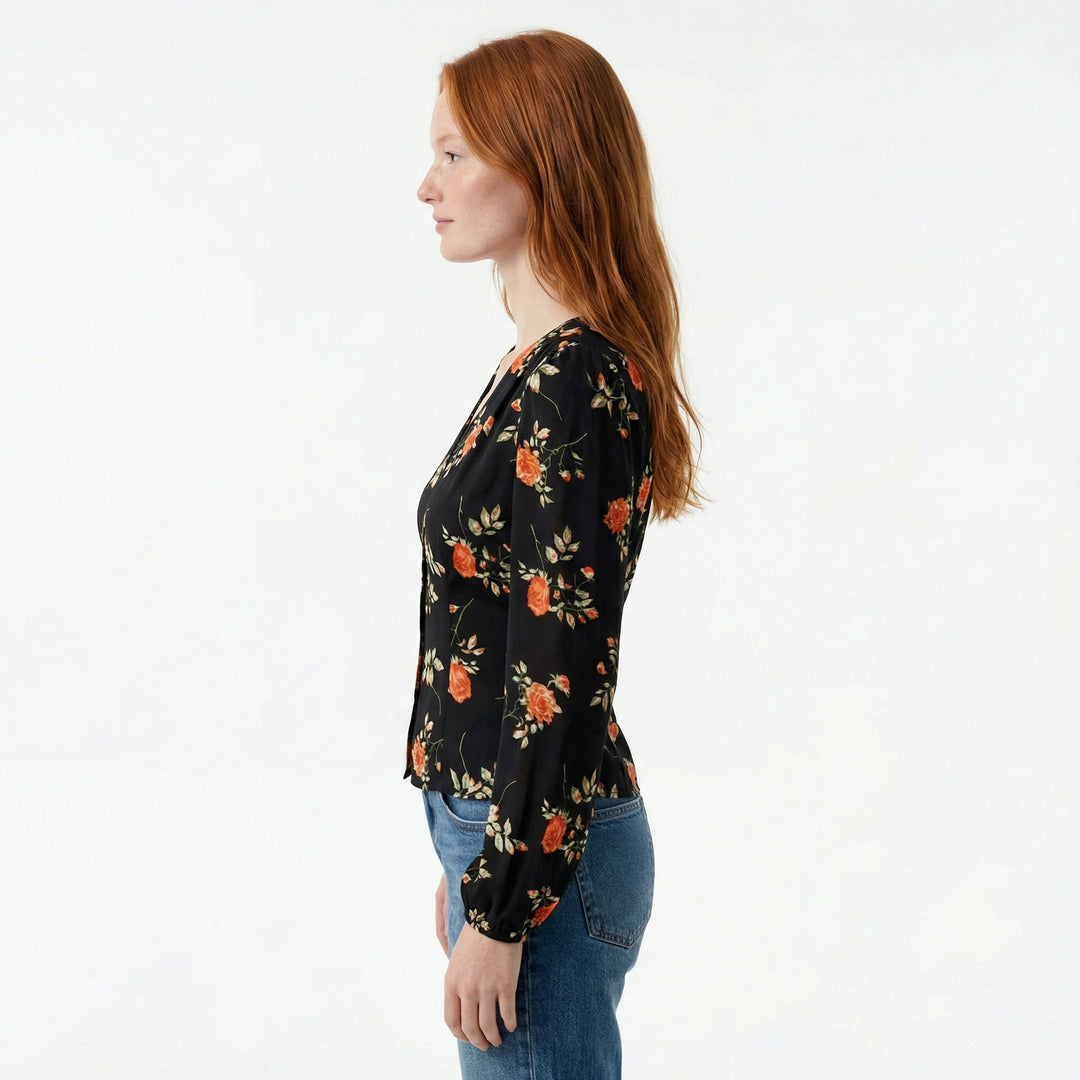 Ivy Manhattan | Elegant Blouse Black Floral