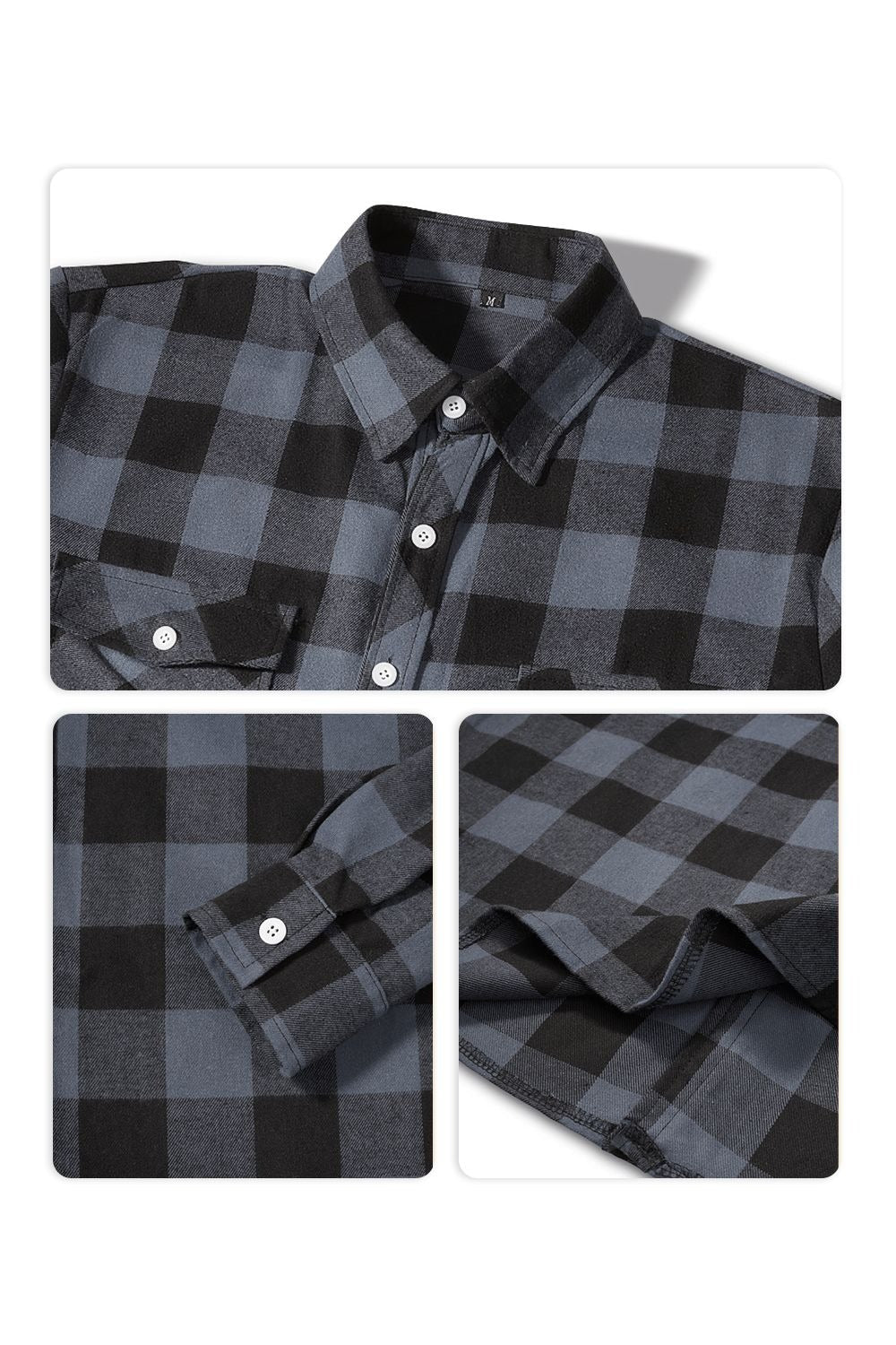 Men's Long Sleeve Checkered Shirt | Ideal for Spring and Autumn