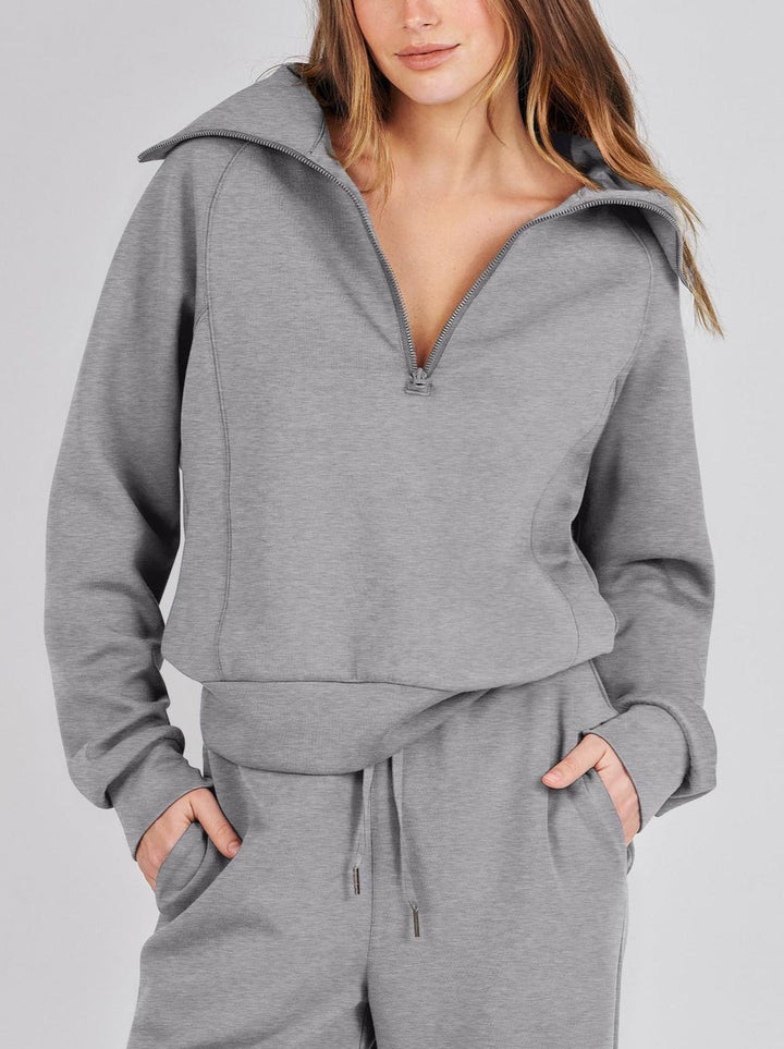 Sigfrid | Women's Pullover Top Sweat Set with Wide Leg Pants