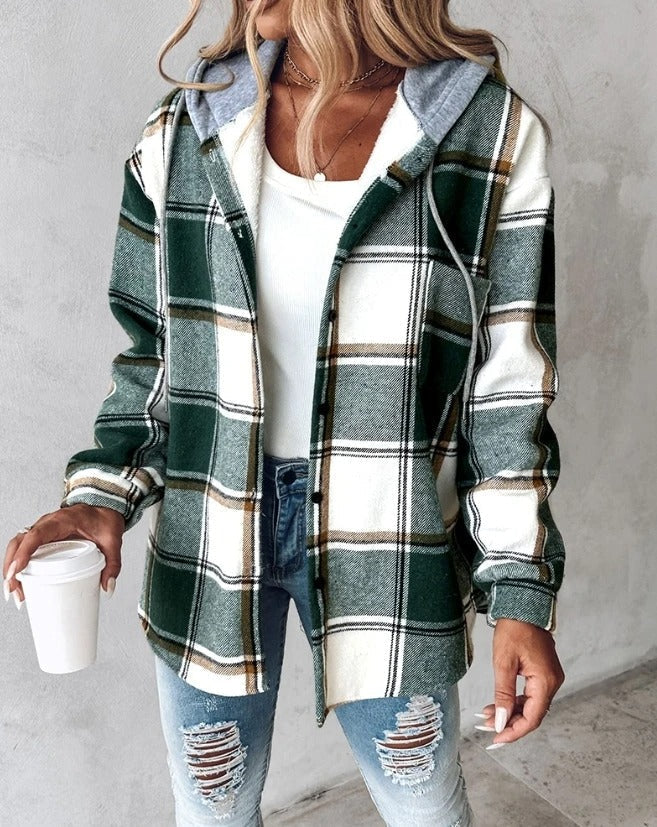 Ivy Manhattan | Beatrix Plaid Hooded Jacket