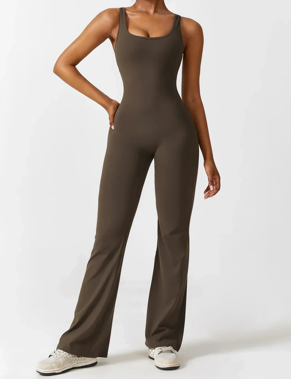 Marie | Women's Jumpsuit with Open Back and Flare Legs