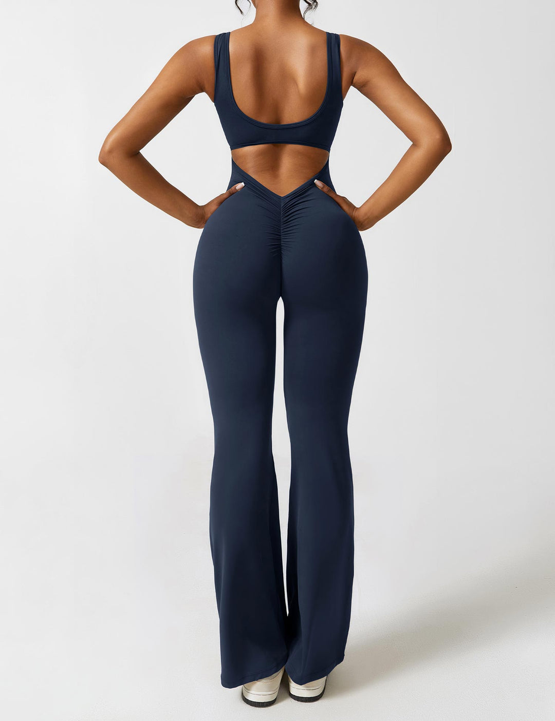 Marie | Women's Jumpsuit with Open Back and Flare Legs