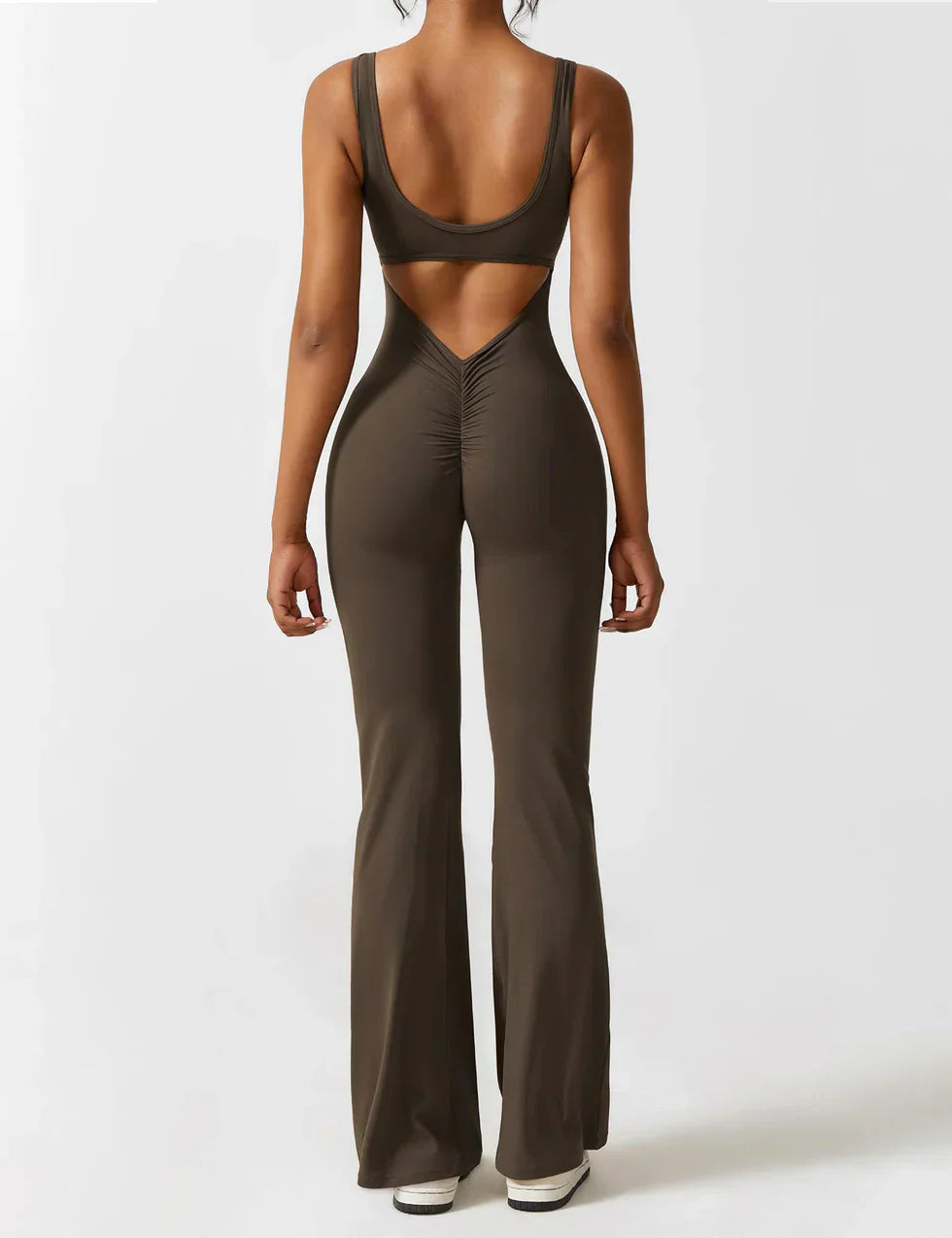 Marie | Women's Jumpsuit with Open Back and Flare Legs