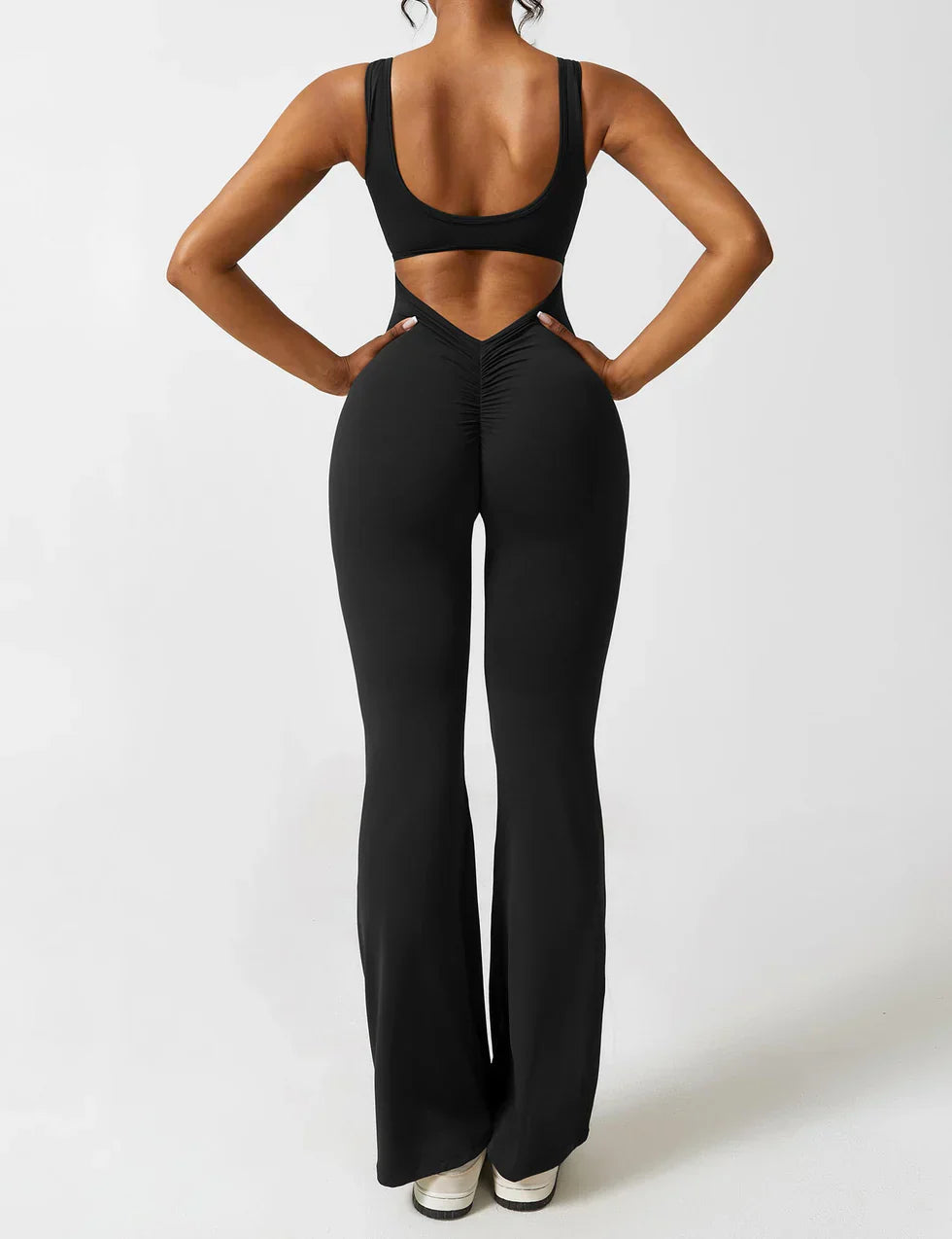Marie | Women's Jumpsuit with Open Back and Flare Legs