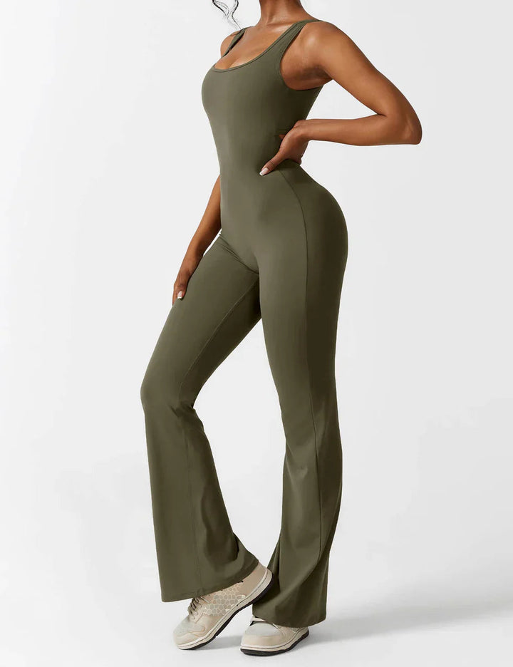 Marie | Women's Jumpsuit with Open Back and Flare Legs