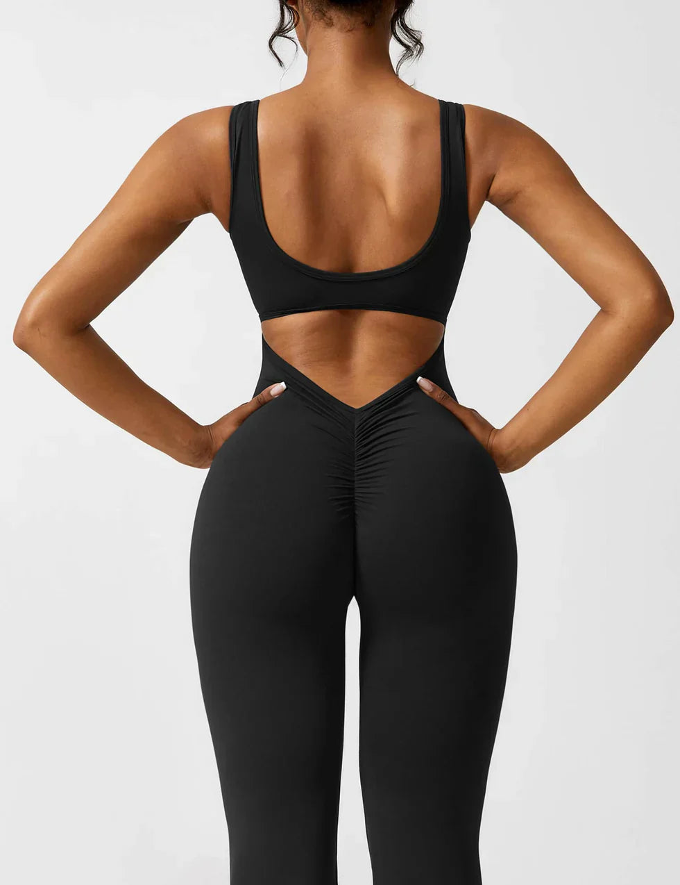 Marie | Women's Jumpsuit with Open Back and Flare Legs