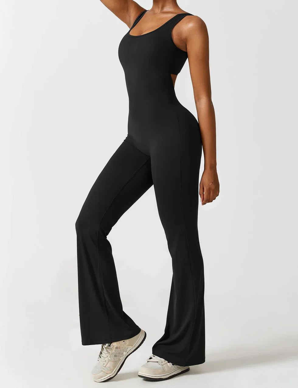 Marie | Women's Jumpsuit with Open Back and Flare Legs