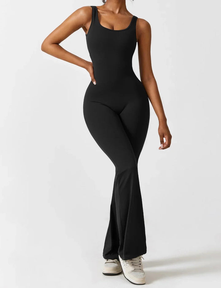Marie | Women's Jumpsuit with Open Back and Flare Legs
