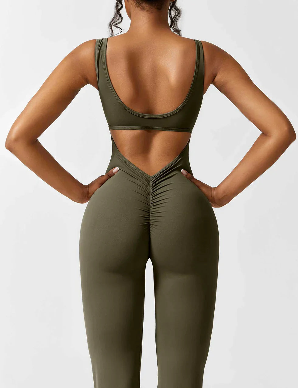 Marie | Women's Jumpsuit with Open Back and Flare Legs