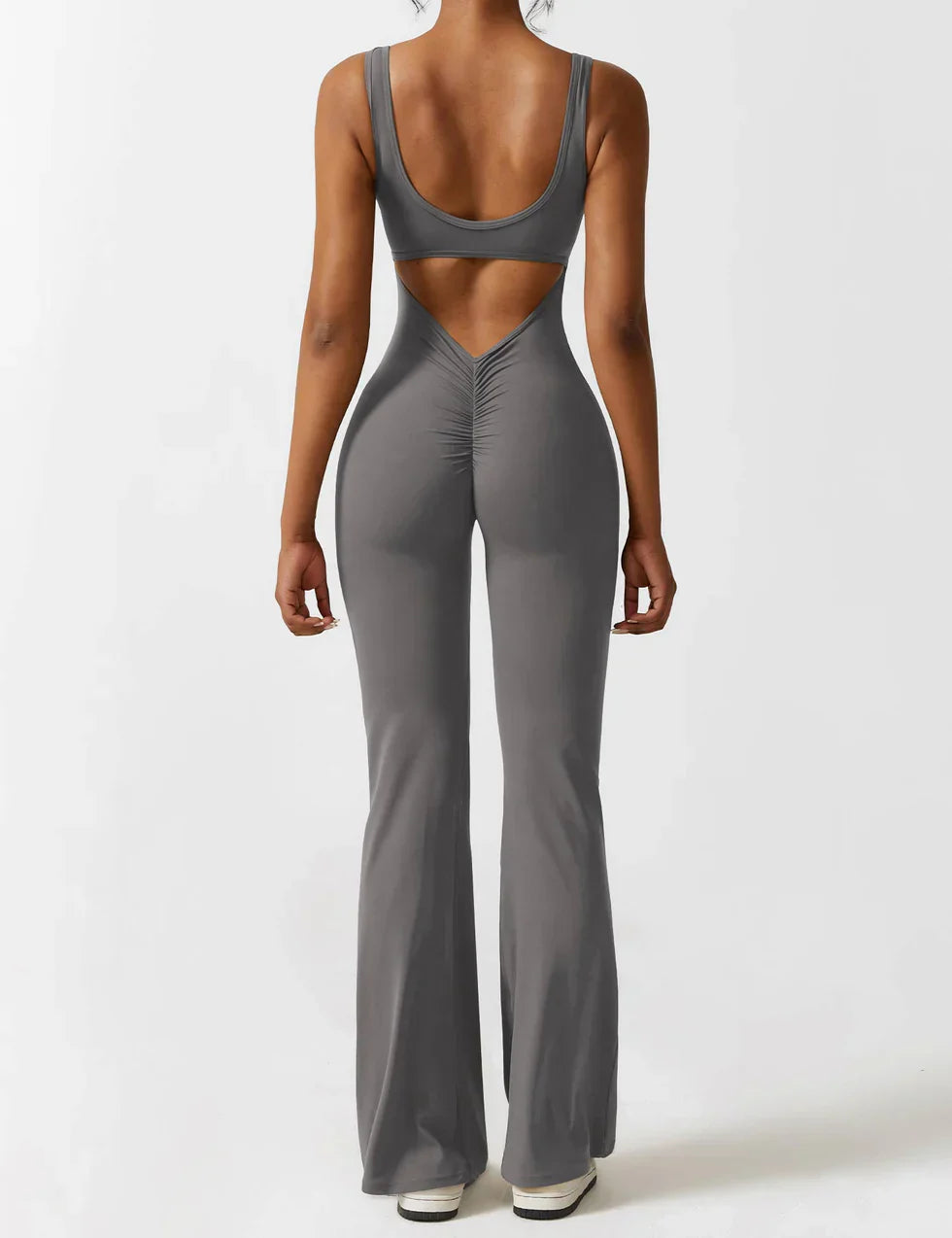 Marie | Women's Jumpsuit with Open Back and Flare Legs