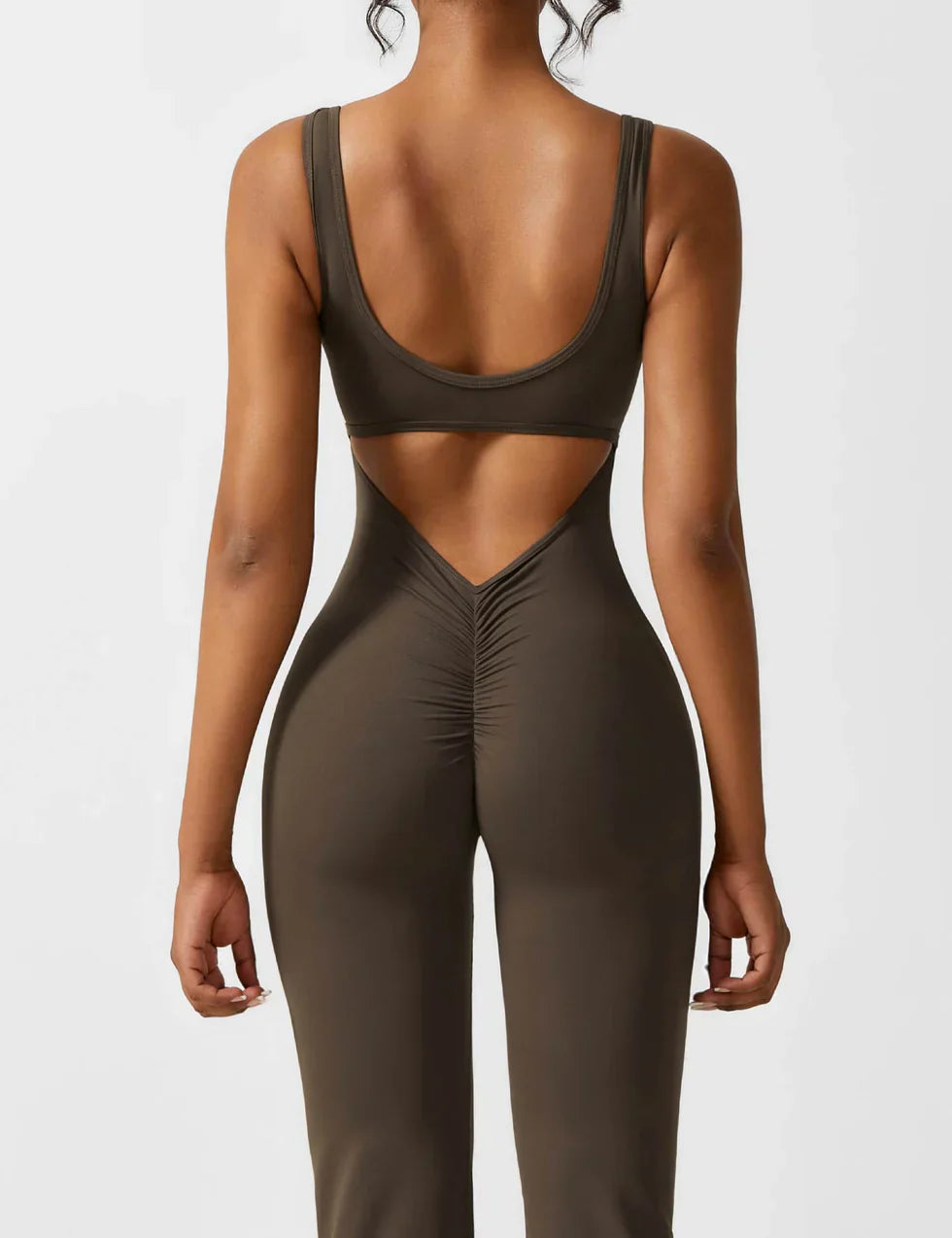 Marie | Women's Jumpsuit with Open Back and Flare Legs