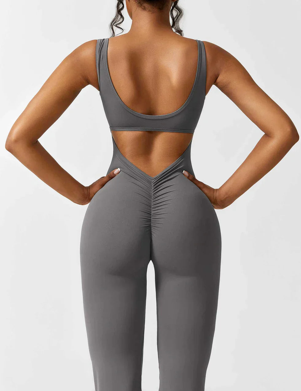 Marie | Women's Jumpsuit with Open Back and Flare Legs