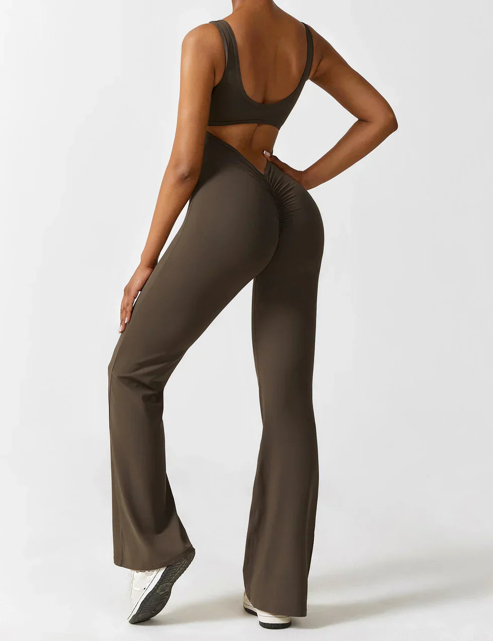 Marie | Women's Jumpsuit with Open Back and Flare Legs