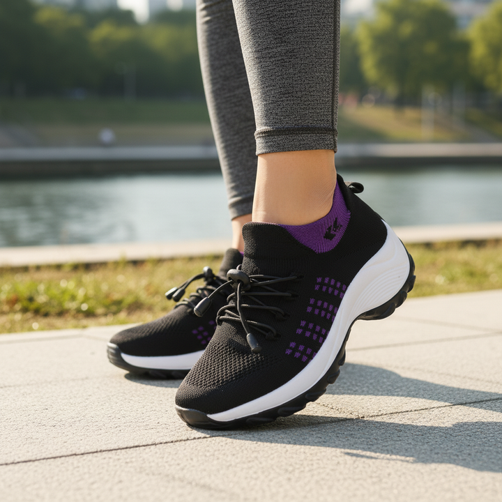 Ambulo Orthopedic Shoes Knitted Fabric - Purple Black