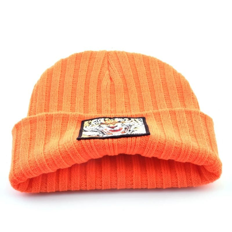 Knitted Beanie with Embroidered Patches for Adults | Ideal for the Winter Season