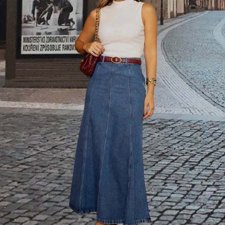 Ivy Manhattan | High-Waist Denim Maxi Skirt