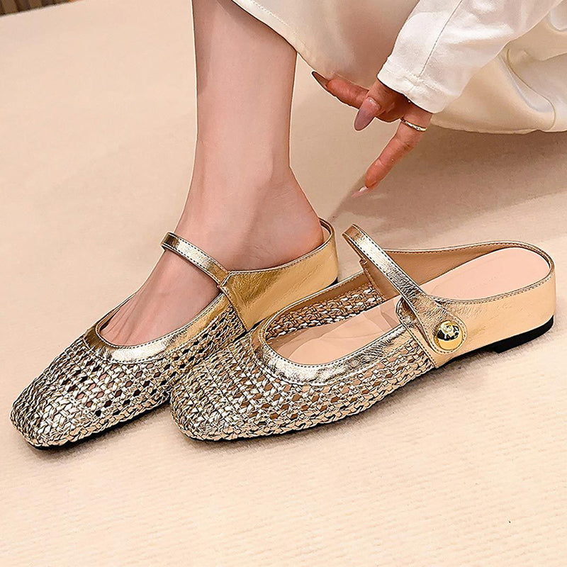 Bella | Mary-Jane Mules Without Heel