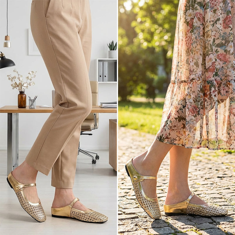 Bella | Mary-Jane Mules Without Heel
