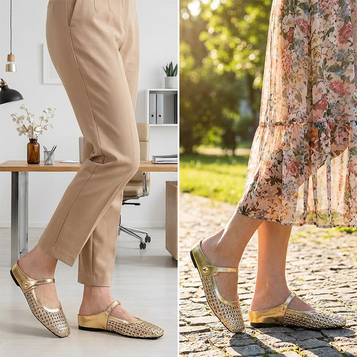 Bella | Mary-Jane Mules Without Heel