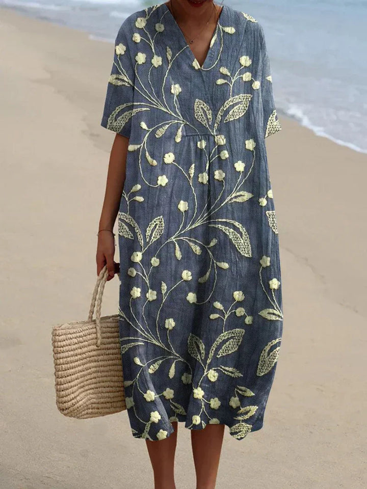 Enora™ | Embroidered Flower Dress