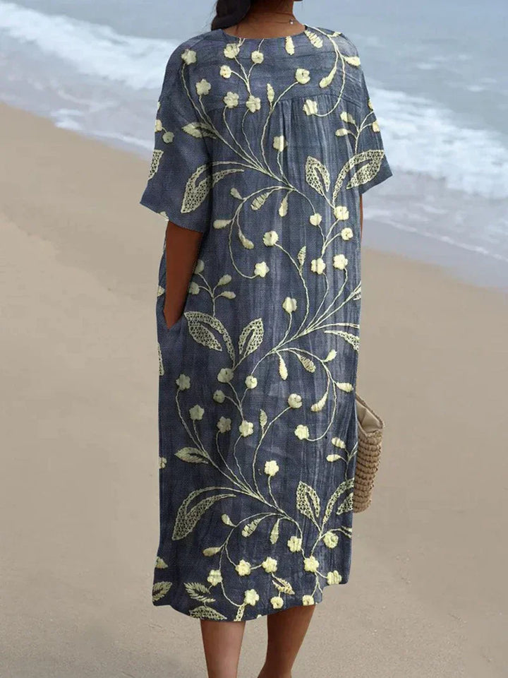 Enora™ | Embroidered Flower Dress